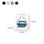 Cocoa metal 2-seater porch swing egg chair with stand, cushions, and wear-resistant design