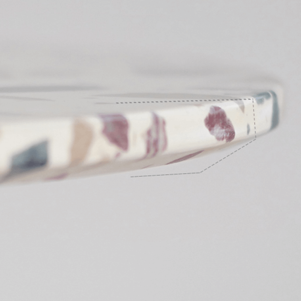 Round terrazzo table ideal for dining or office use with versatile design