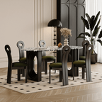 Minimalist terrazzo dining table and chair set ideal for family gatherings