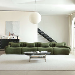 Modern Teddy Velvet Upholstered Sectional Sofa Modular Sofa