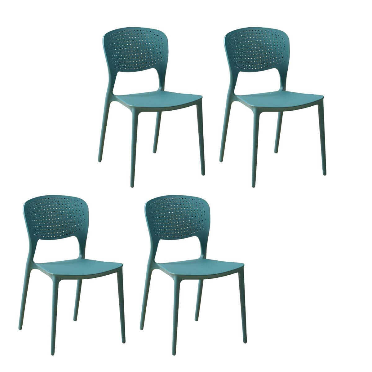 Stackable Scandinavian style plastic and acrylic side chair for dining room