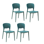 Stackable Scandinavian style plastic and acrylic side chair for dining room
