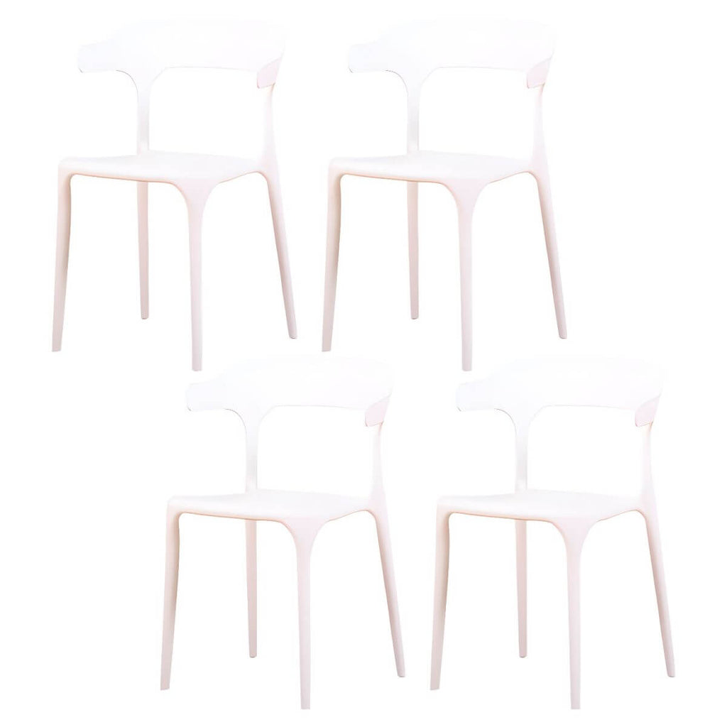 Stackable Nordic acrylic dining chair with armrest and clear acrylic legs