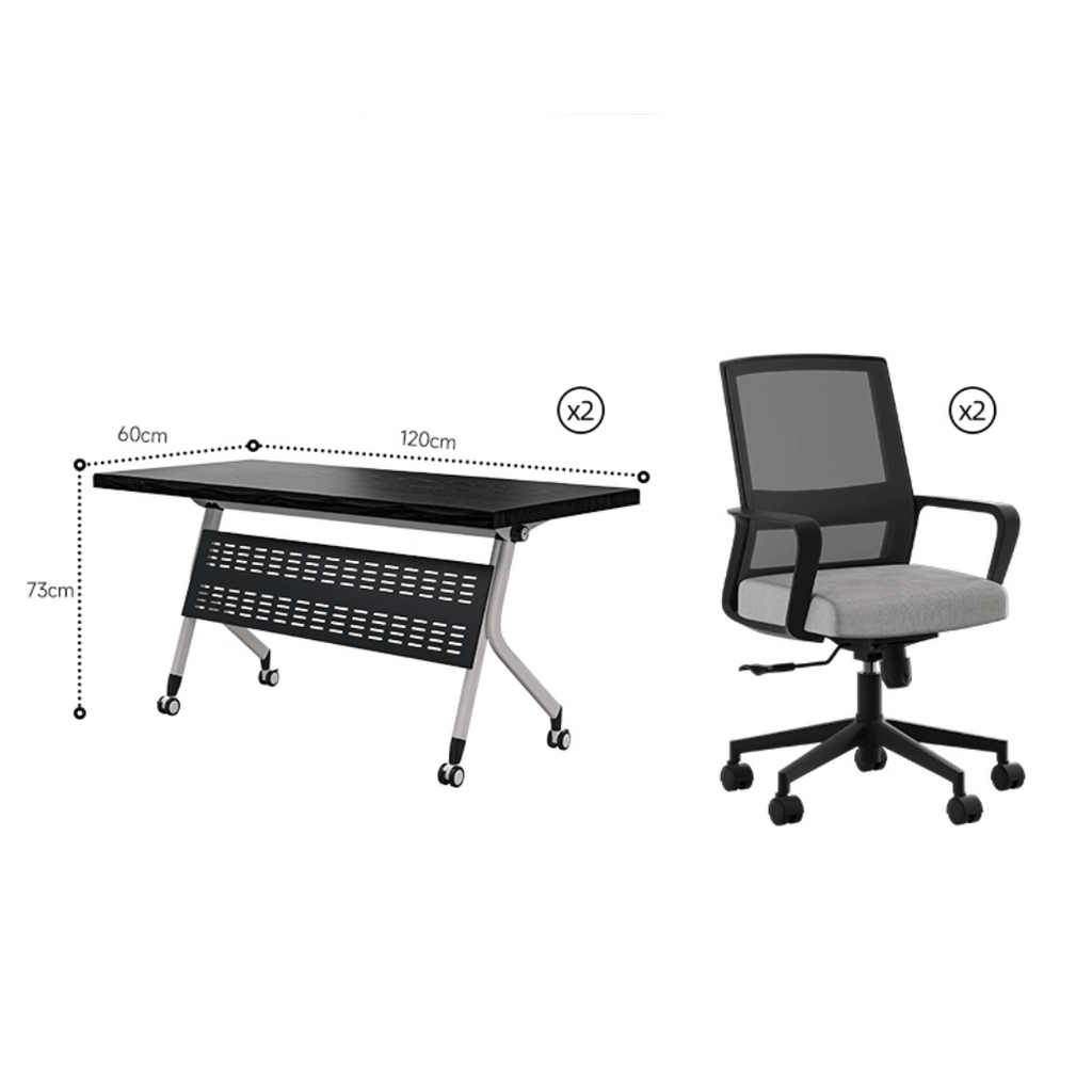 Foldable minimalist conference table perfect for business meetings and training sessions