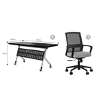 Foldable minimalist conference table perfect for business meetings and training sessions