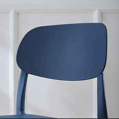 Plastic Scandinavian Living Room Side Chair Matte Finish Open Back Dining Chair Dining Chairs