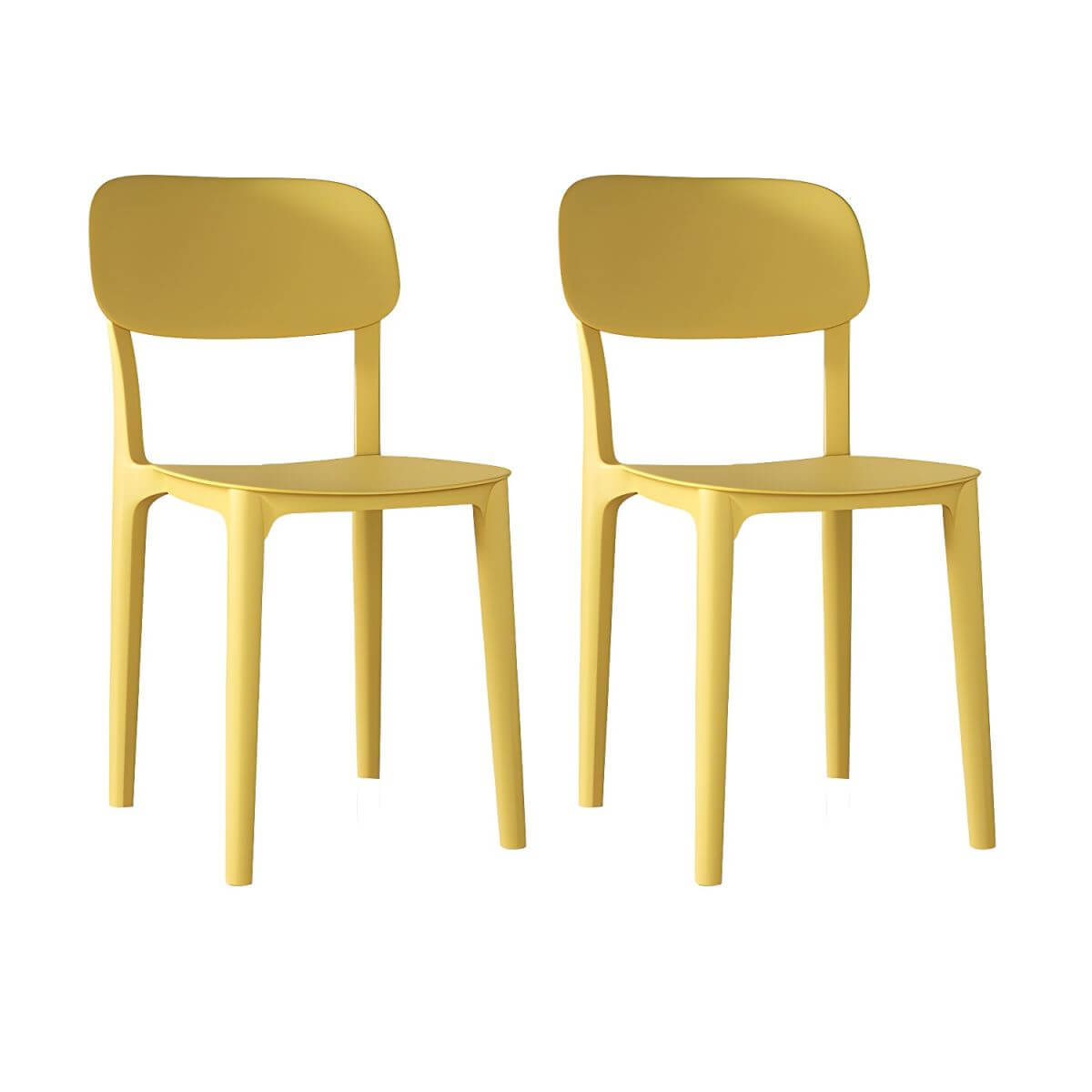 Stackable Nordic acrylic dining chair with backrest and acrylic legs