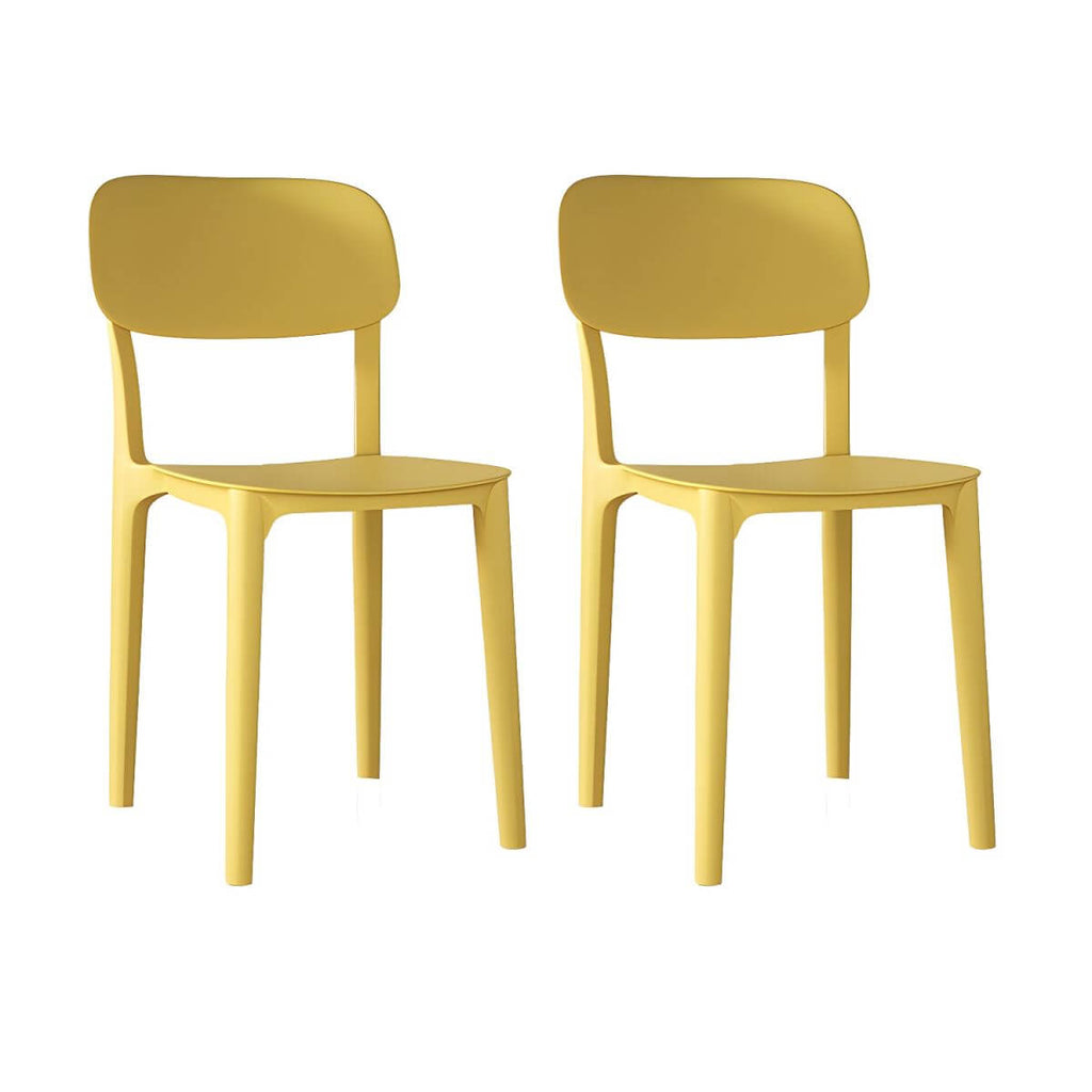 Stackable Nordic acrylic dining chair with backrest and acrylic legs