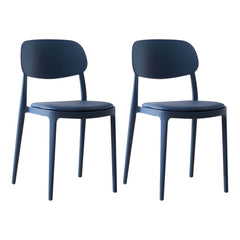 Plastic Scandinavian Living Room Side Chair Matte Finish Open Back Dining Chair Dining Chairs