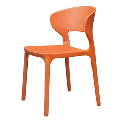 Scandinavian Stackable Side Chair with Open Back and Plastic & Acrylic Material Dining Chairs