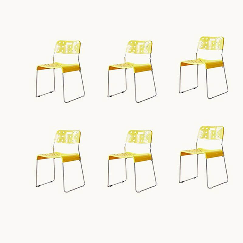 Stackable plastic and acrylic side chair for modern garden and dining use