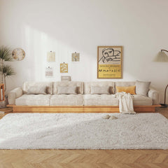Velvet Sofa Combinable Multi-seater Bottom Drawer Design