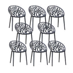 Scandinavian style sloped arm chair made of plastic and acrylic, ideal for kitchen and dining areas