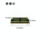 Modern polyester sofa settee with recessed arms and tight back, ideal for living room seating