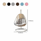 Ivory and dove grey porch swing with alloy stand and comfortable pads