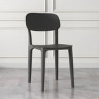 Stackable Nordic acrylic dining chair with backrest and acrylic legs