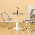 Round terrazzo table ideal for dining or office use with versatile design