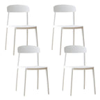 Scandinavian style low back kitchen and dining chair made of plastic and acrylic
