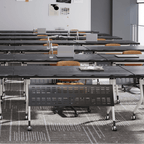Foldable minimalist conference table perfect for business meetings and training sessions