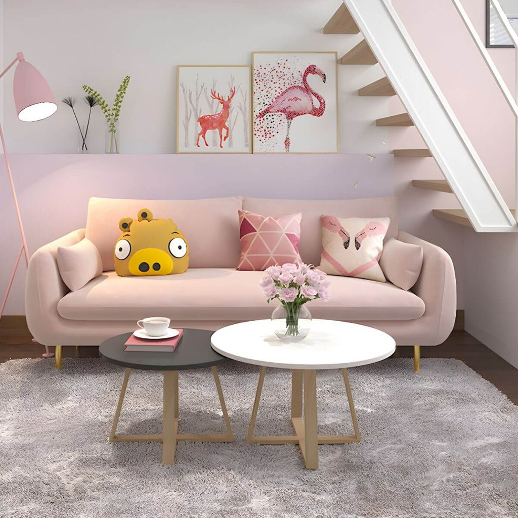 31.5-inch polyester blend tuxedo arm sofa with loose back, perfect for living room seating