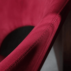 Pink and khaki Luxe Cone vanity stool with swivel feature for stylish seating