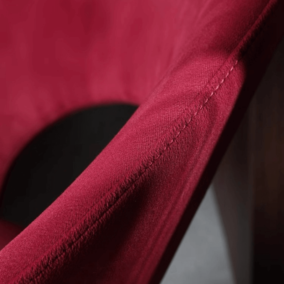 Pink and khaki Luxe Cone vanity stool with swivel feature for stylish seating