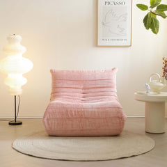 Lazy Compressed Foam Floor Couch Chenille Togo Sofa