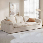 Nordic upholstered sofa bed with storage, 30.7 inches tall sleeper sofa for small spaces main product image