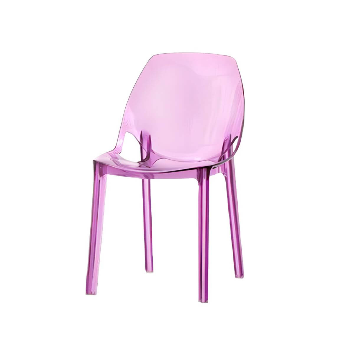 Armless acrylic side Parsons dining chair for indoor home use