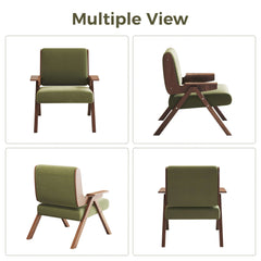 Upholstered Velvet Leisure Chair with Armrest