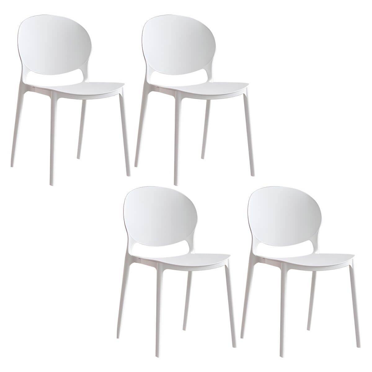Modern acrylic dining side chair with open back, 32 inches tall, ideal for restaurant seating
