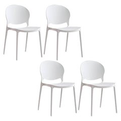 Modern Plastic Open Back Dining Side Chair 32"H Acrylic Dining Chair for Restaurant Dining Chairs