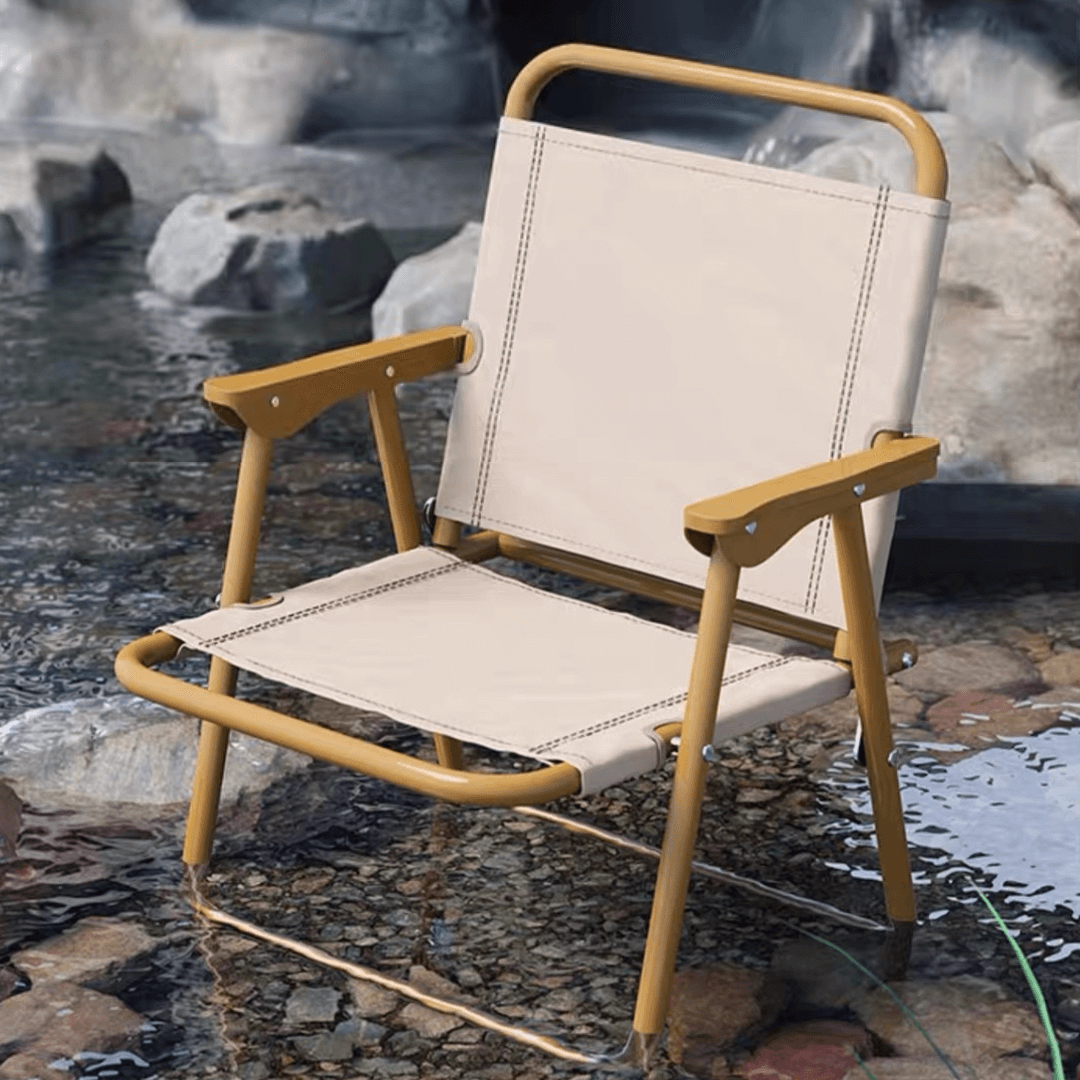 Foldable outdoor dining set with chairs and table, ideal for camping and backyard BBQs