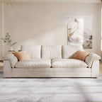 Nordic upholstered sofa bed with storage, 30.7 inches tall sleeper sofa for small spaces