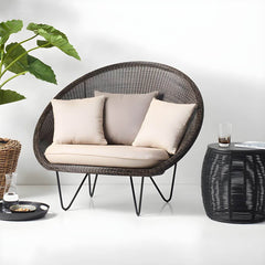 41.34"L x 33.86"W x 36.61"H Contemporary Woven Back Papasan Chair Accent Chairs