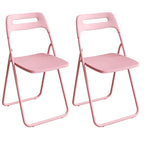Modern collapsible open back side chair made of plastic and acrylic, ideal for kitchen and dining areas