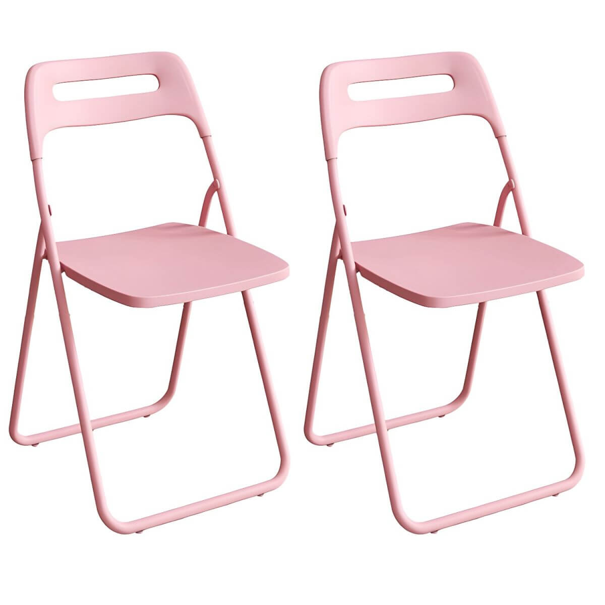 Modern collapsible open back side chair made of plastic and acrylic, ideal for kitchen and dining areas