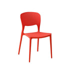 Stackable Scandinavian style plastic and acrylic side chair for dining room