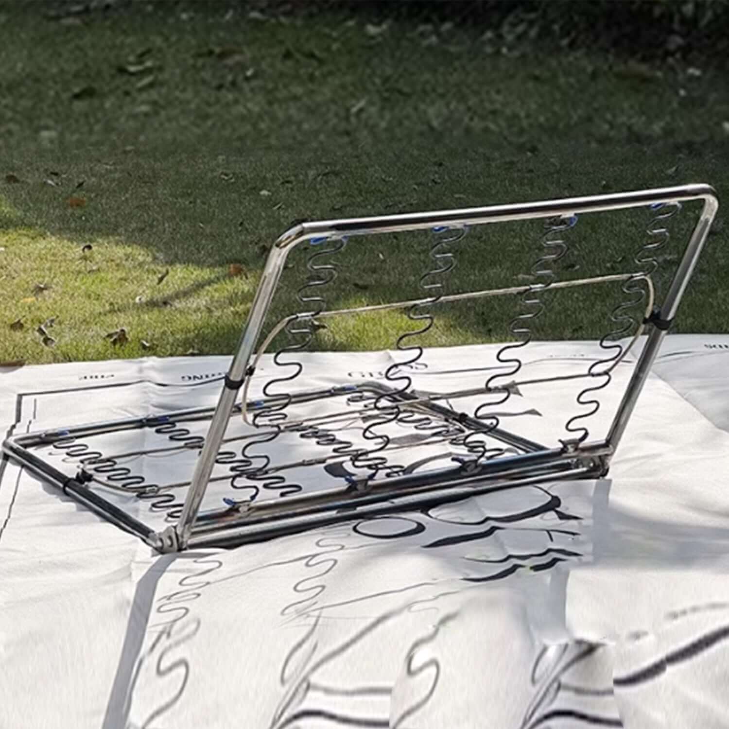 Beige modern convertible sleeper sofa bed with soft teddy velvet upholstery