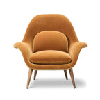 Nordic modern single sofa lounge chair with velvet fabric cushion and ottoman set