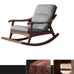 Wooden-legged rocking chair in a cozy setting