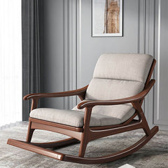 Gray-white modern rocking chair for indoor use