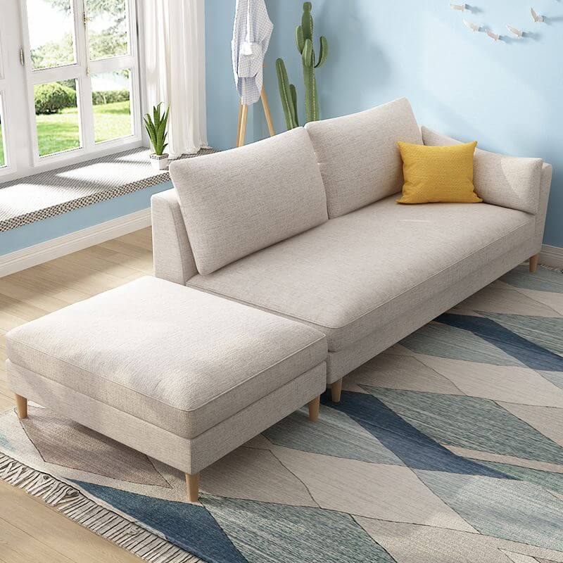 2ピースのシェーズラウンジセット、オットマンと3つのクッション付き サブ画像