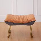 22-inch Rectangular Footstool with Solid Color Upholstery