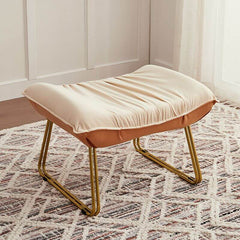 Close-up of Gold Sled Legs on Footstool