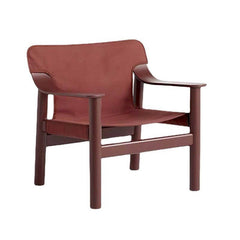 Solid wood sloped armchair