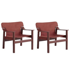 Durable wood armchair with clean lines