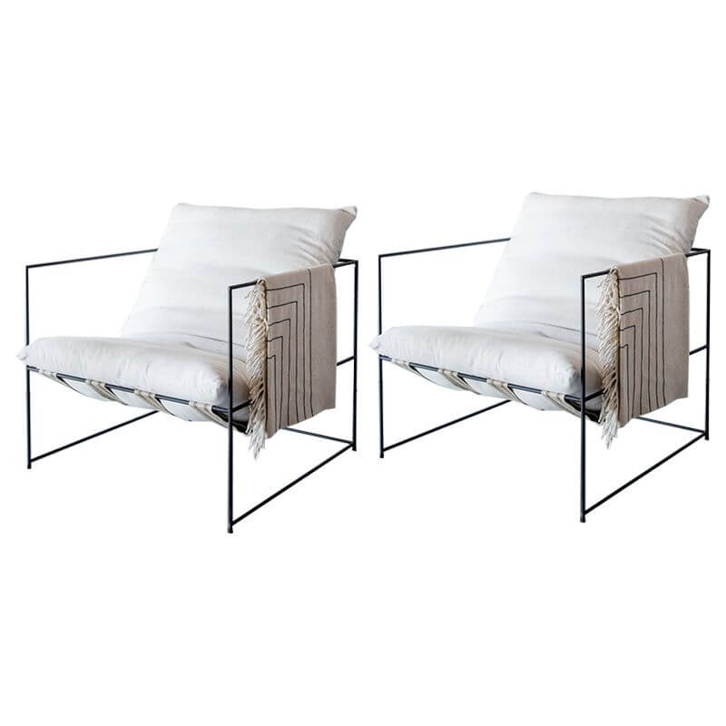 Close-up of the metal frame of the armchair