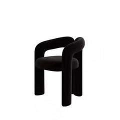 Modern solid color vanity stool in Black