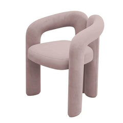 Gray upholstered vanity stool with straight legs